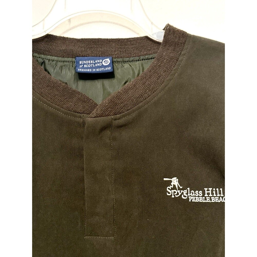 Spyglass Hill at PEBBLE BEACH Brown Pullover Jacket Coat Scotland Golf Course XL